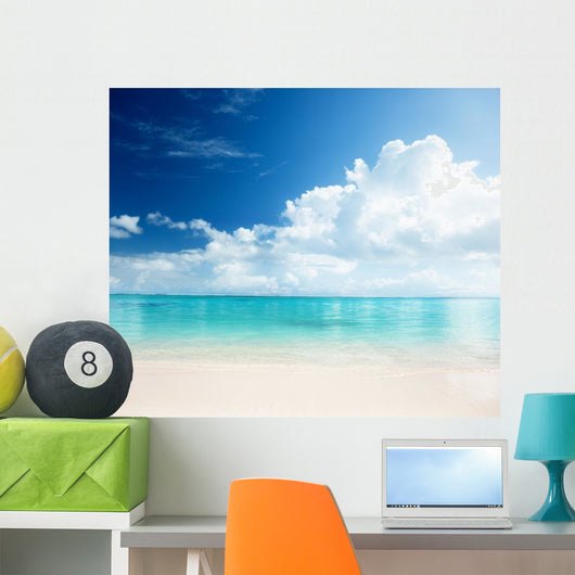 sand and Caribbean sea Wall Mural