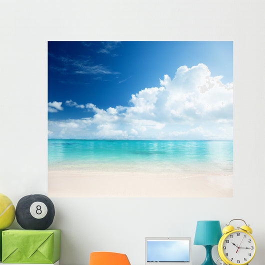 sand and Caribbean sea Wall Mural