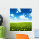field of spring flowers and perfect sky Wall Mural