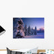Snow Covered Spruce Trees Wall Decal