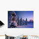 Snow Covered Spruce Trees Wall Decal