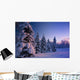 Snow Covered Spruce Trees Wall Decal