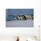 Adelie Penguins Jump from Wall Decal