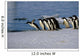 Adelie Penguins Jump from Wall Decal