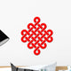 Buddha Endlosknoten red Wall Decal