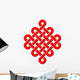 Buddha Endlosknoten red Wall Decal