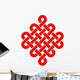 Buddha Endlosknoten red Wall Decal