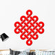 Buddha Endlosknoten red Wall Decal