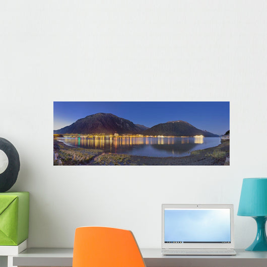 Downtown Juneau from Douglas Wall Decal