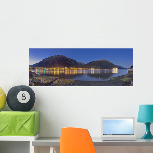 Downtown Juneau from Douglas Wall Decal