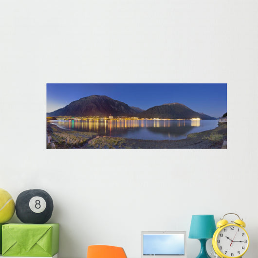 Downtown Juneau from Douglas Wall Decal