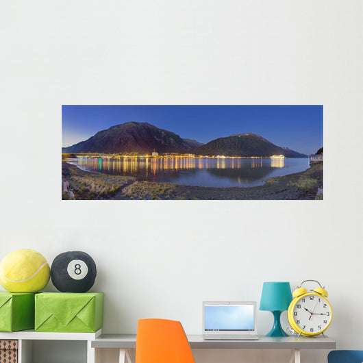 Downtown Juneau from Douglas Wall Decal
