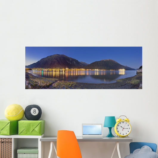 Downtown Juneau from Douglas Wall Decal
