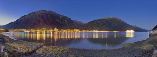 Downtown Juneau from Douglas Wall Decal