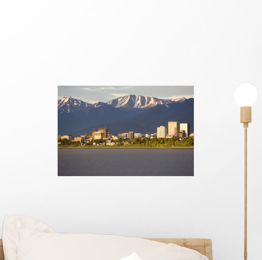 Downtown Anchorage Skyline Spring Wall Decal