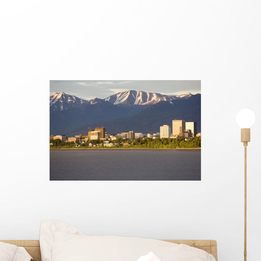 Downtown Anchorage Skyline Spring Wall Decal