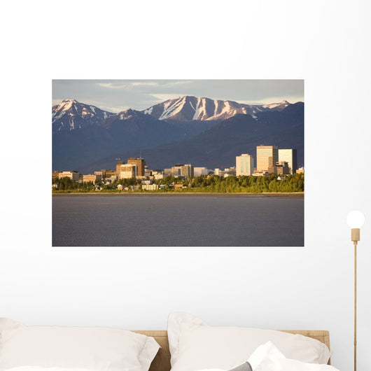 Downtown Anchorage Skyline Spring Wall Decal