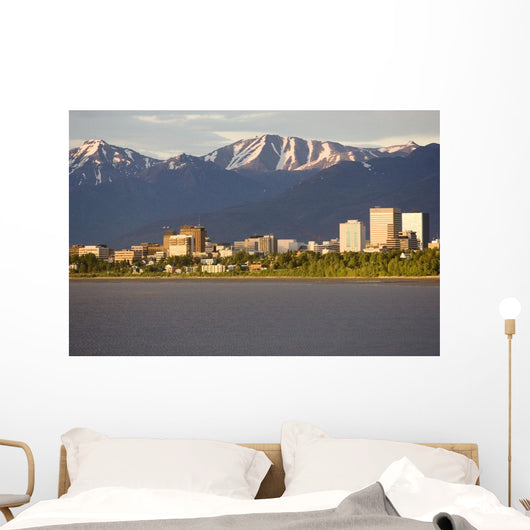 Downtown Anchorage Skyline Spring Wall Decal