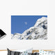 Moon Rising over Snow Wall Decal