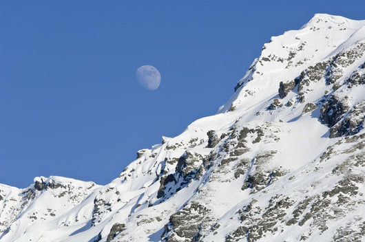 Moon Rising over Snow Wall Decal