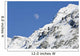 Moon Rising over Snow Wall Decal
