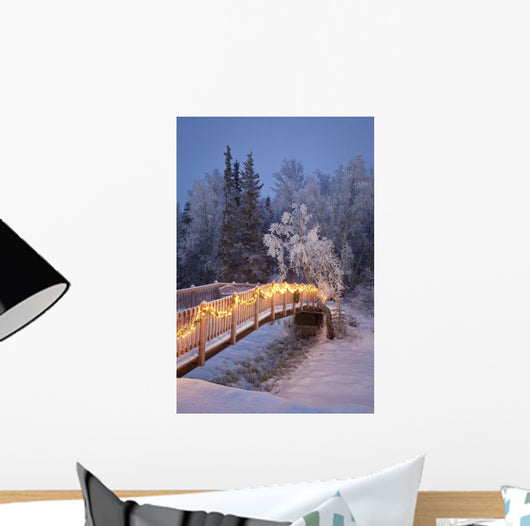 Bridge Decorated with Christmas Wall Decal Design 2