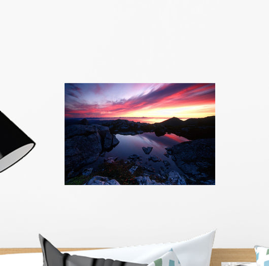 Sunrise over Pond Short Wall Decal