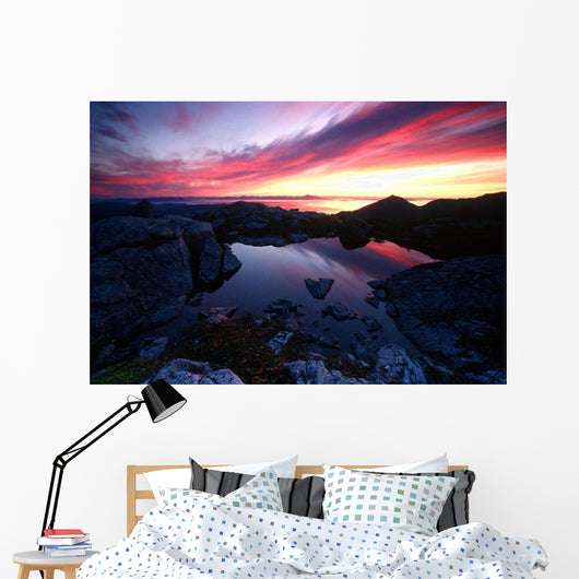 Sunrise over Pond Short Wall Decal