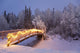 Bridge Decorated with Christmas Wall Decal Design 1