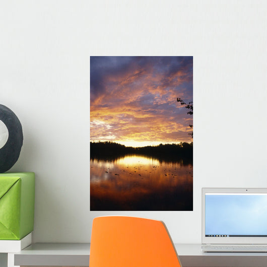Sunset Lake Clouds Southcentral Wall Decal
