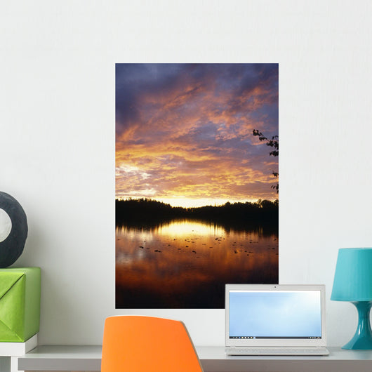 Sunset Lake Clouds Southcentral Wall Decal