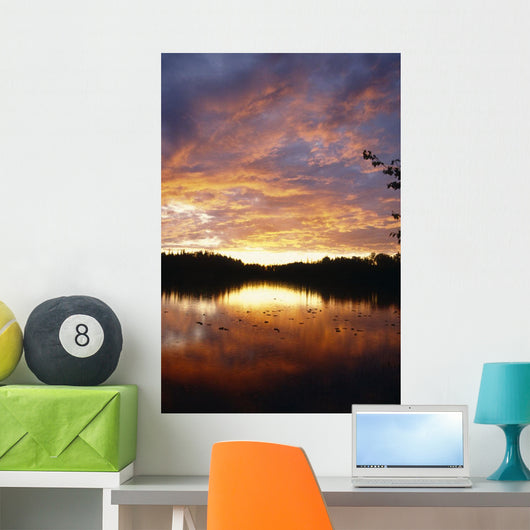 Sunset Lake Clouds Southcentral Wall Decal