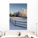 Winter Scenic Split Rail Wall Decal Design 2