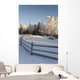 Winter Scenic Split Rail Wall Decal Design 2