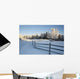 Winter Scenic Split Rail Wall Decal Design 1