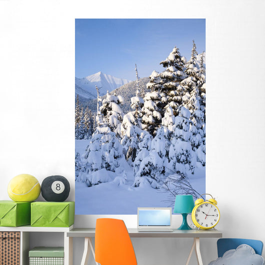 Winter Scenic Snow-covered Spruce Wall Decal