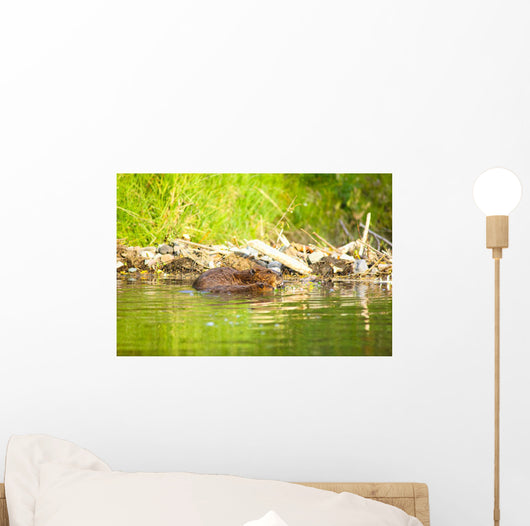 Beaver and Baby Feed Wall Decal