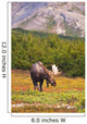Bull Moose Rut Standing Wall Decal Design 1
