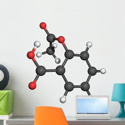Molecule Chimie Wall Decal shown on a wall