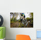 Man Mountain Biking over Wall Decal Design 2