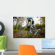 Man Mountain Biking over Wall Decal Design 2