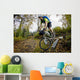 Man Mountain Biking over Wall Decal Design 2