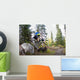 Man Mountain Biking over Wall Decal Design 1