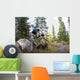 Man Mountain Biking over Wall Decal Design 1