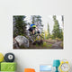Man Mountain Biking over Wall Decal Design 1