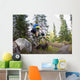 Man Mountain Biking over Wall Decal Design 1