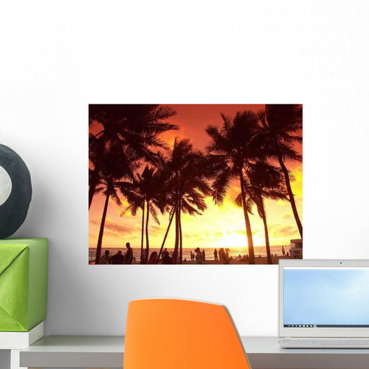 Sunset Honolulu Wall Decal
