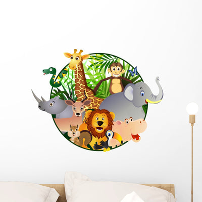 Safari Wall Decal shown on a wall