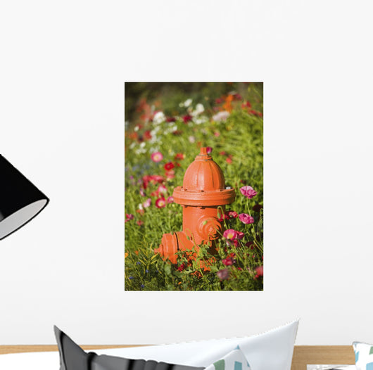 Fire Hydrant Flowers Kodiak Wall Decal