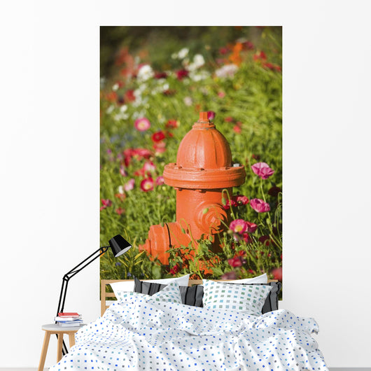 Fire Hydrant Flowers Kodiak Wall Decal